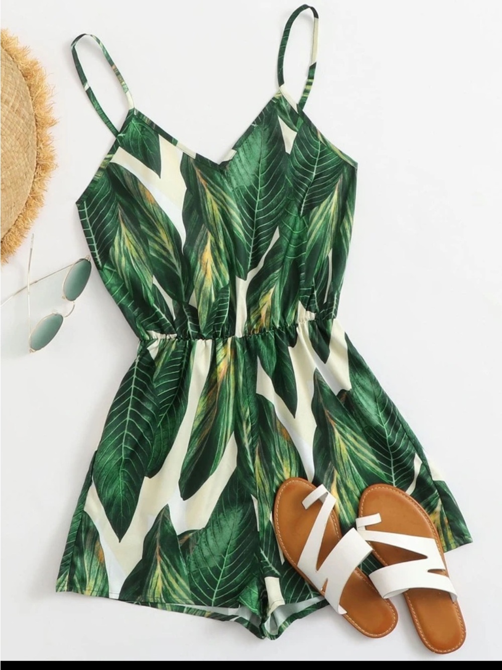 Soleia WYWH Womens’ Tropical Vacation Print Romper